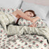 The White Moss Hannah Reversible Print Pinch Pleat AC Comforter With 2 Pillow Cover